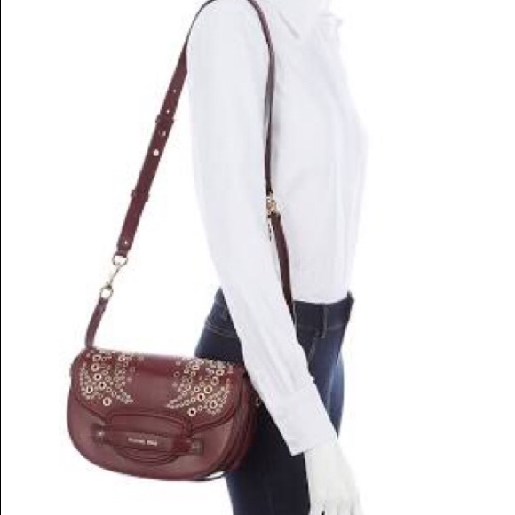 Michael Kors Handbags - Michael Kors Grommeted Saddle Bag